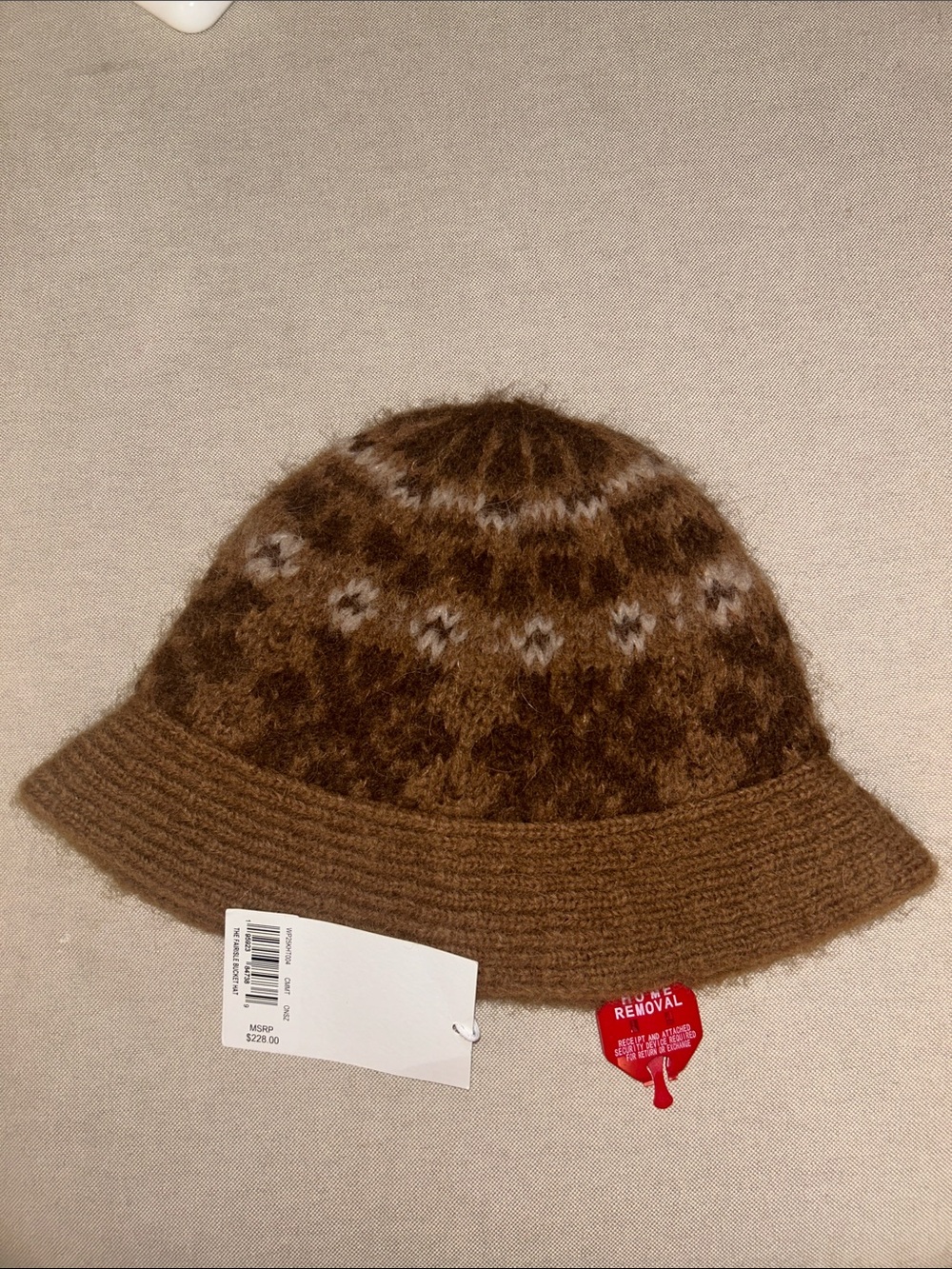 Frame Brown Patterned Bucket Hat - Picture 2 of 5